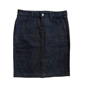 GAP 1969 Denim Pencil Skirt Womens 26 XS 2 Dark Rinse Blue Jean Straight Clean
